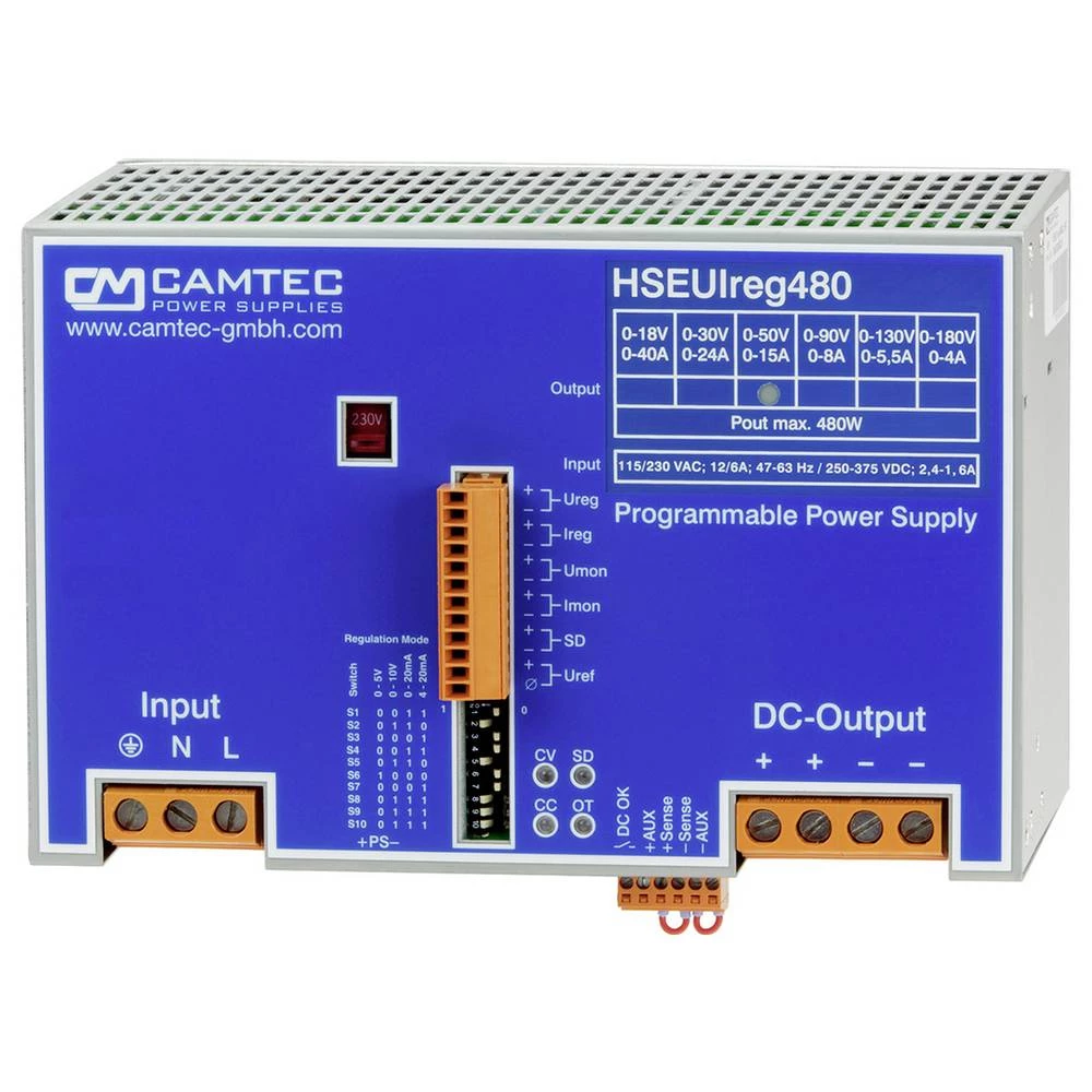 Camtec HSEUIREG04801.240(R2) DIN-napajanje (DIN-letva) 240 V 480 W Content 1 kom. slika