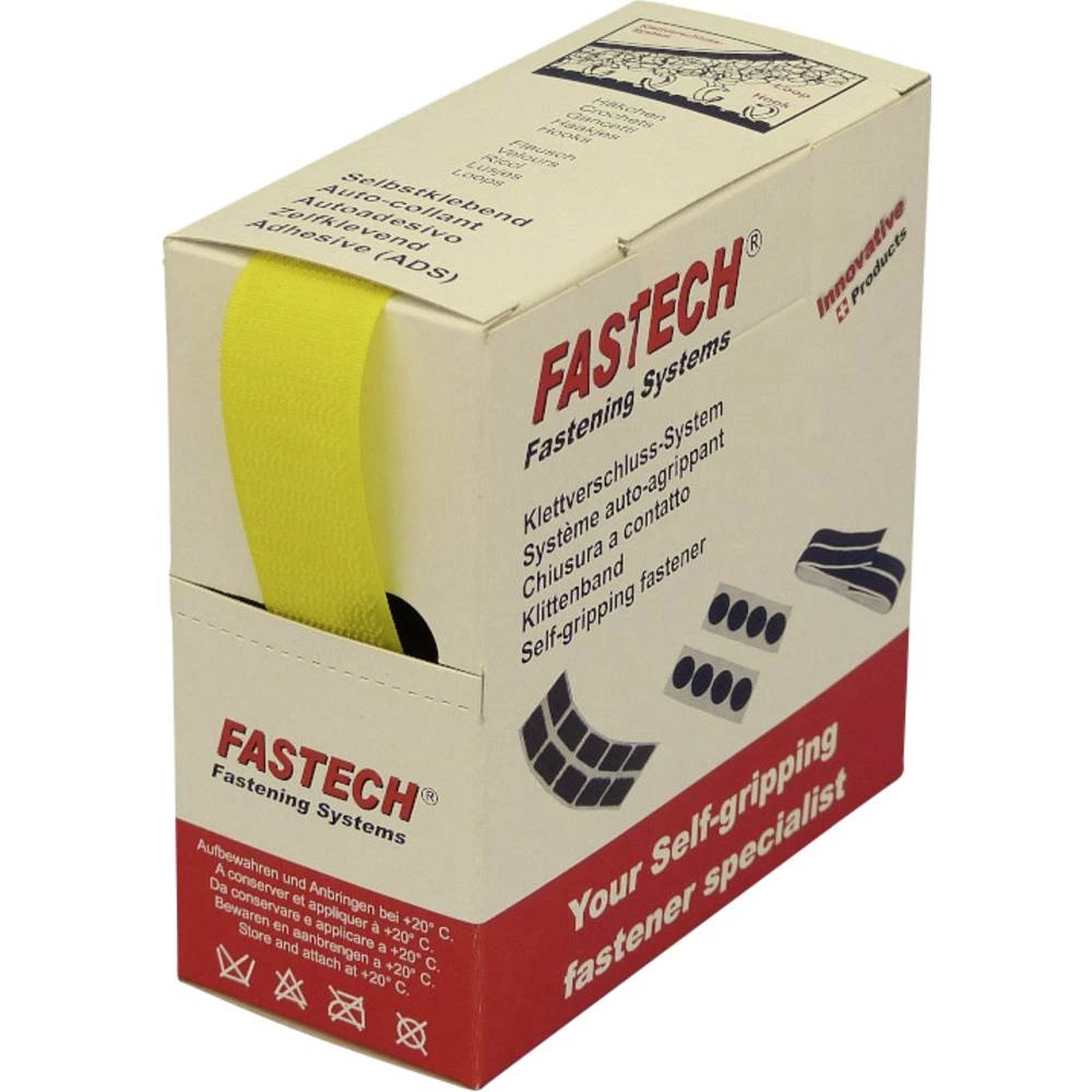 Prianjajuća traka Šivanje Statički dio (D x Š) 5 m x 25 mm Žuta Fastech 5 m slika