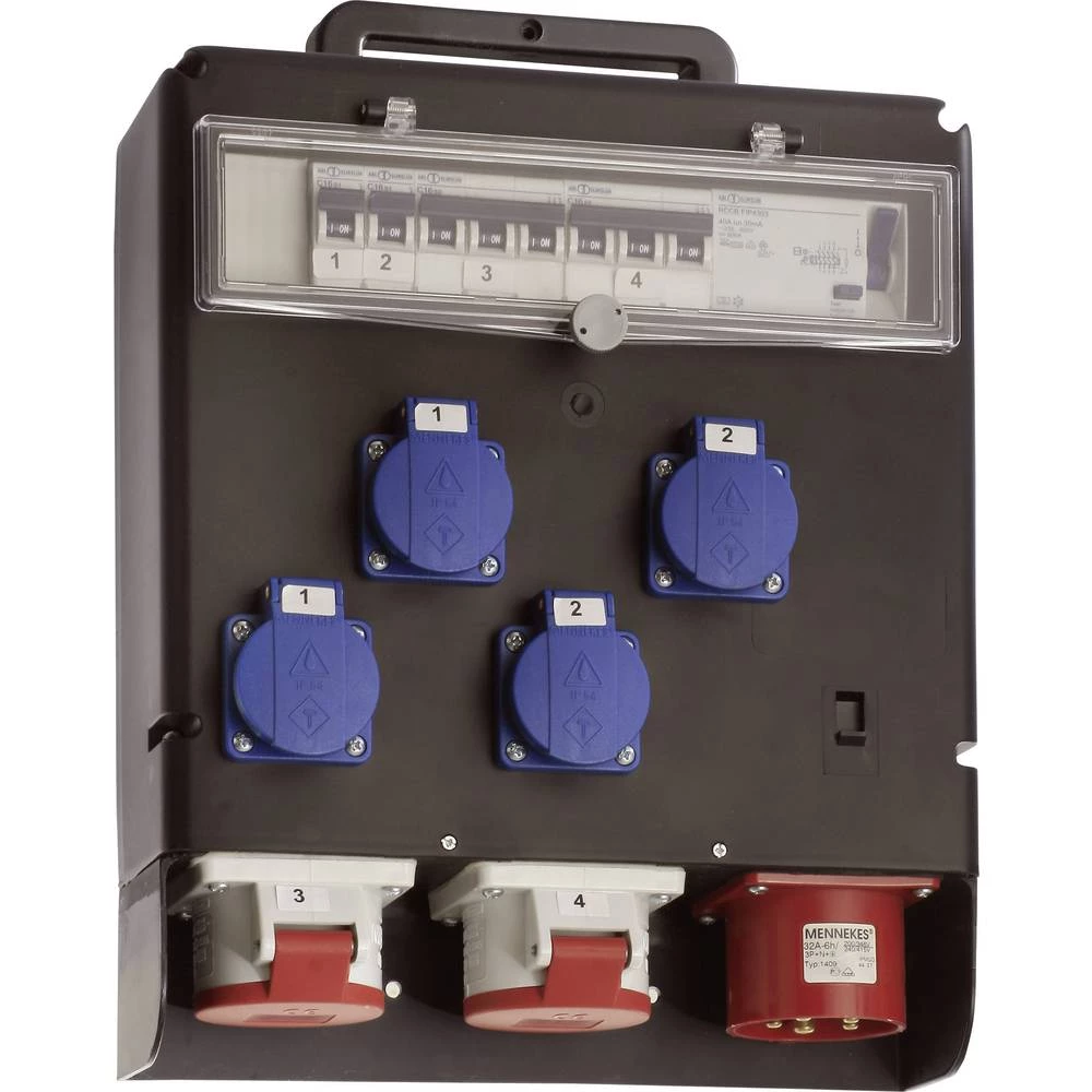 as - Schwabe 60516 Razdjelnik snage 400V FIXO III 32 A 1 CEE utikač od 32 A, 5-polni 400 V IP44 slika
