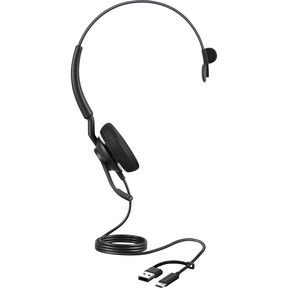 Jabra Engage 40 telefon On Ear Headset žičani mono crna smanjivanje šuma mikrofona, poništavanje buke slušalice s mikrof slika