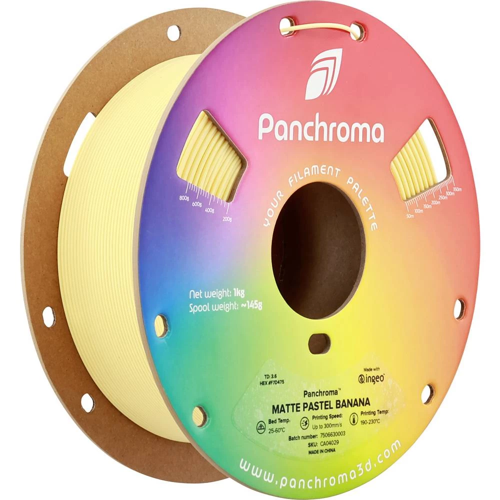 Polymaker CA04029 Panchroma™ Matte 3D pisač filament PLA mat, manji sadržaj plastike 1.75 mm 1000 g pastelna banana, žut slika