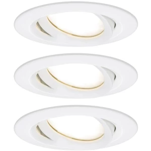 LED ugradna svjetiljka Nova Plus Coin osnovni set okretna IP65 okrugla 93mm 30° Coin 3x6W 230V 2700K mat bijela Paulmann  ugradno svjetlo za kupaonicu 3-dijelni komplet    18 W  mat-bijela slika