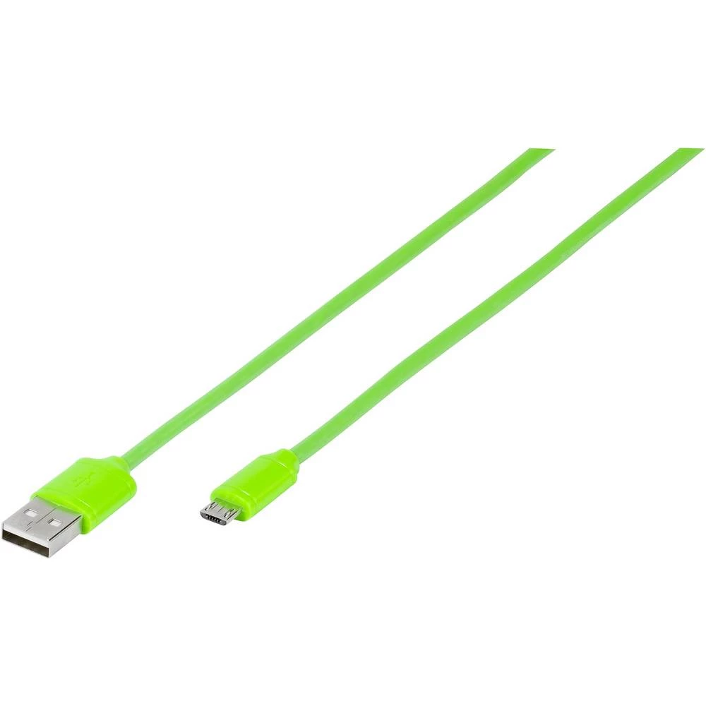 Vivanco USB kabel USB 2.0 USB-A utikač, USB-Micro-B utikač 1.00 m zelena okrugli slika