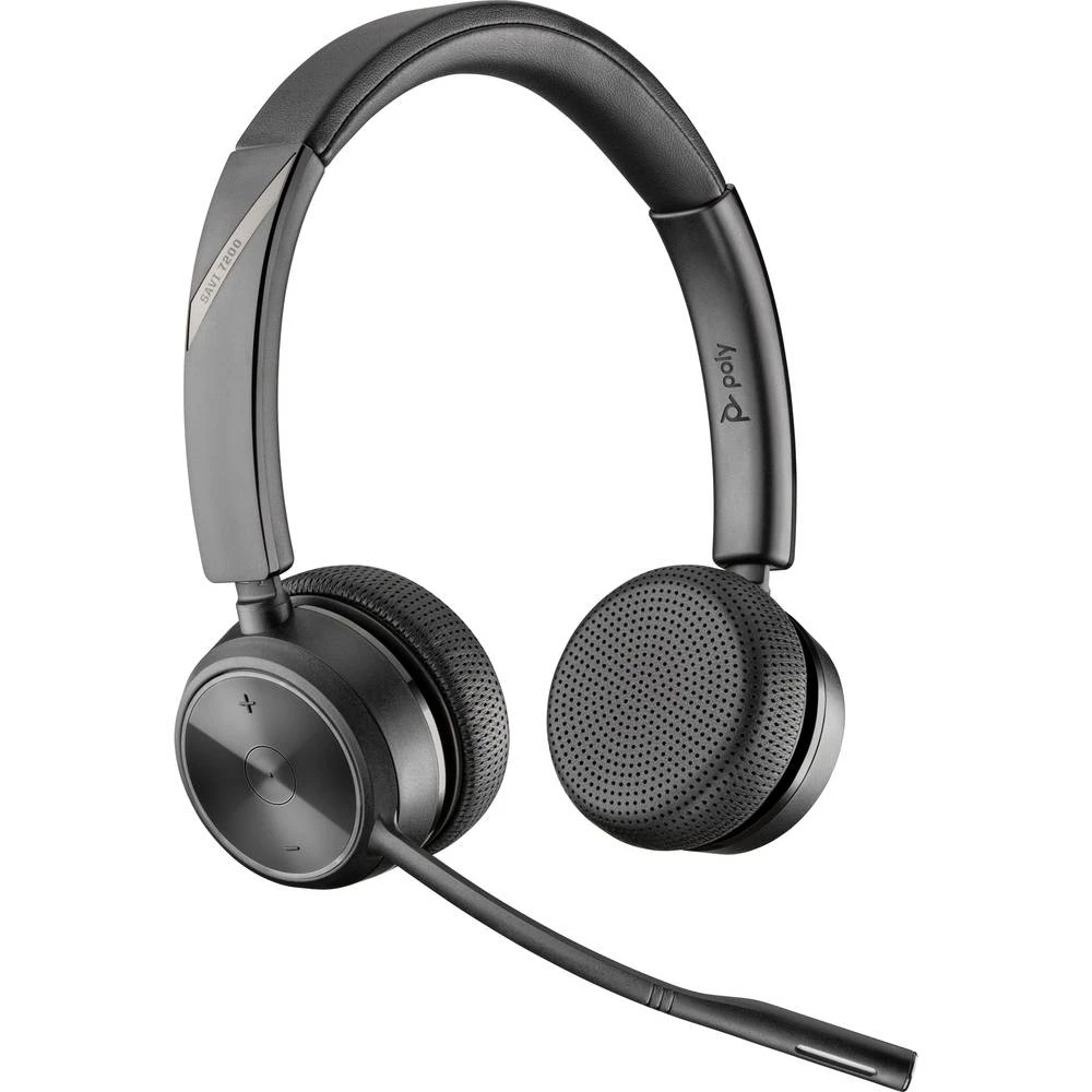 HP Poly Savi 7220 Stereo DECT računalo On Ear Headset DECT stereo crna kontrola glasnoće, utišavanje mikrofona slika
