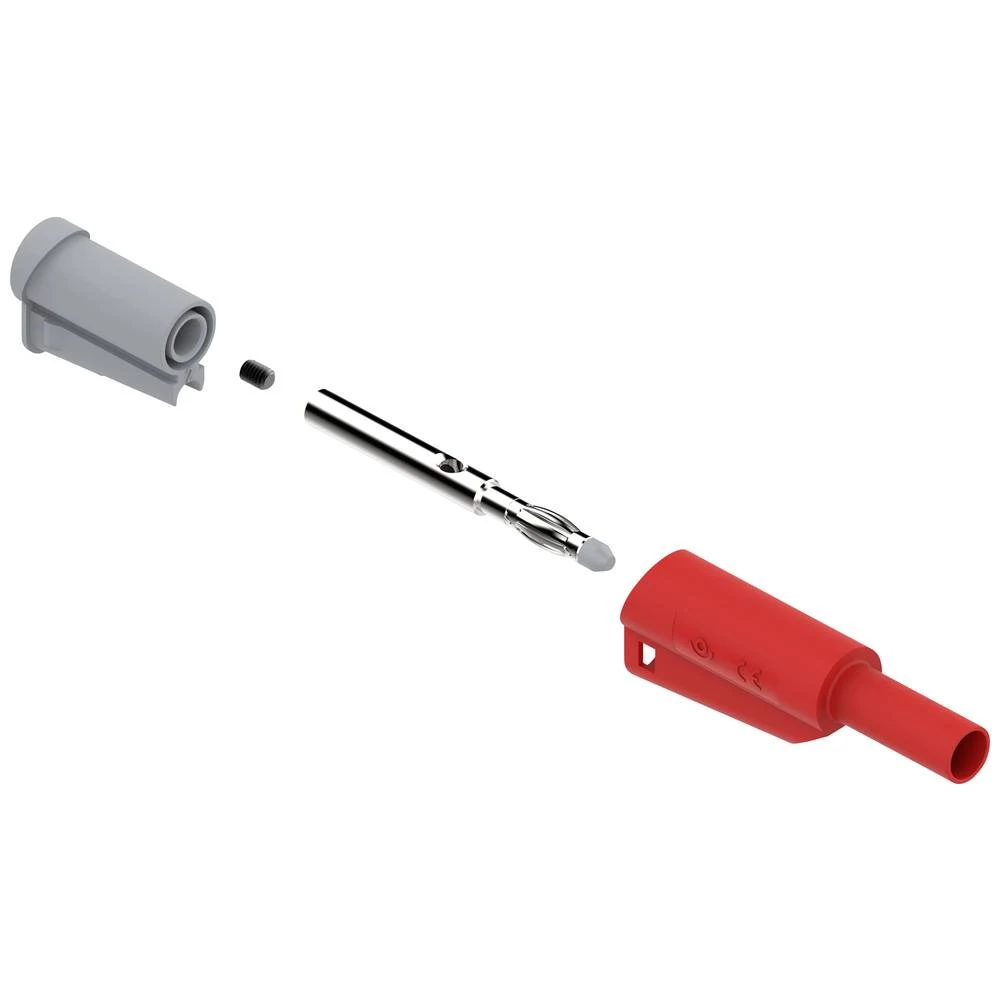 Electro PJP 1066-CD1-R laboratorijski muški konektor ravni muški konektor Zatik-Ø: 4 mm crvena 1 St. slika