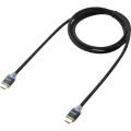 HDMI priključni kabel sa LED [1x HDMI-utikač 1x HDMI-utikač] 2 m crn slika