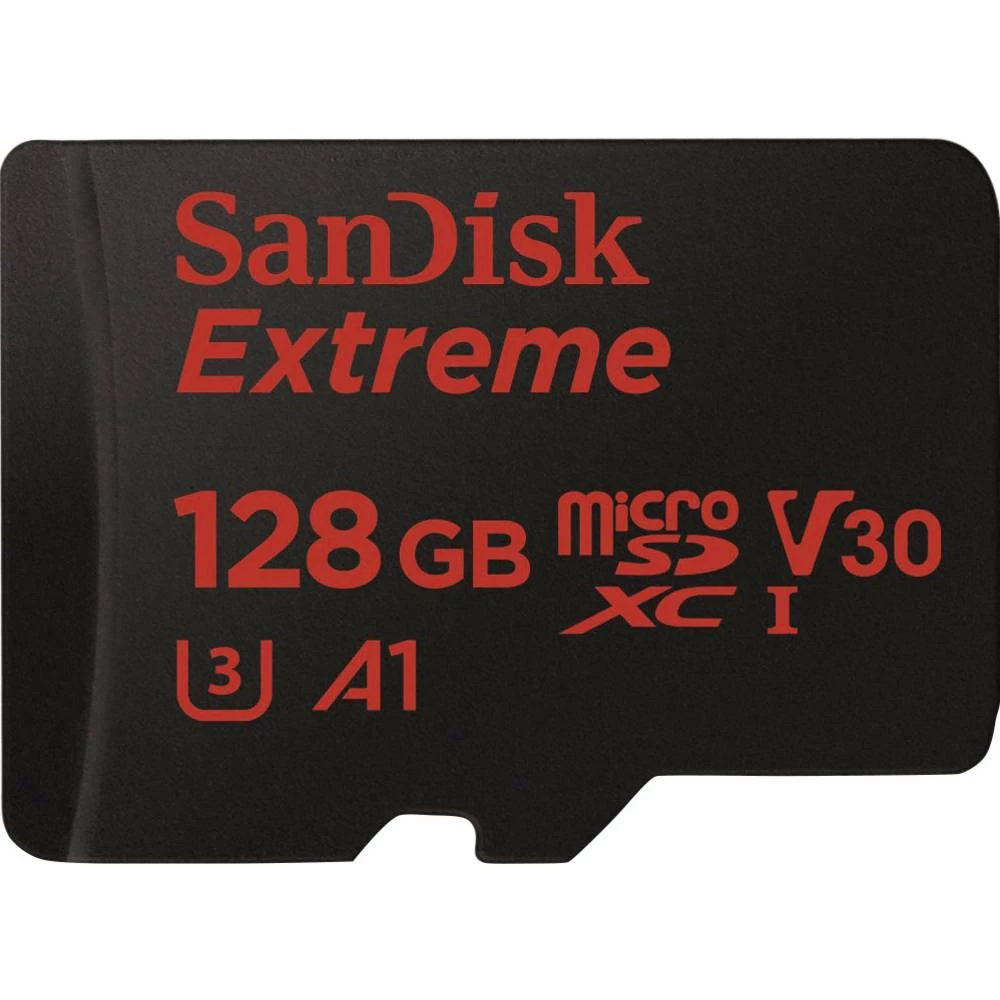 microSDXC kartica 128 GB SanDisk Extreme Mobile Class 10, UHS-I, UHS-Class 3, v30 Video Speed Class Uklj. SD-adapter, Standard i slika