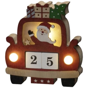 Konstsmide 3272-550 LED silueta Djed Božićnjak u autu toplo bijela LED toplo-bijela timer, s prekidačem slika