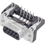 D-SUB letva sa ženskim kontaktima 90 ° broj polova: 15 lemni priključak Harting 09 66 252 7612 1 kom.