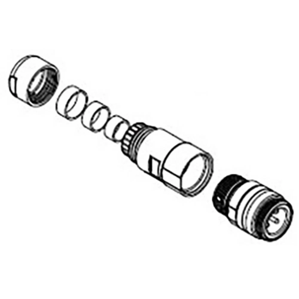 Molex 1300700024 BradPower D-Size (1 3/8"–M35) Male Field Attachable, 4-Pole, Straight slika