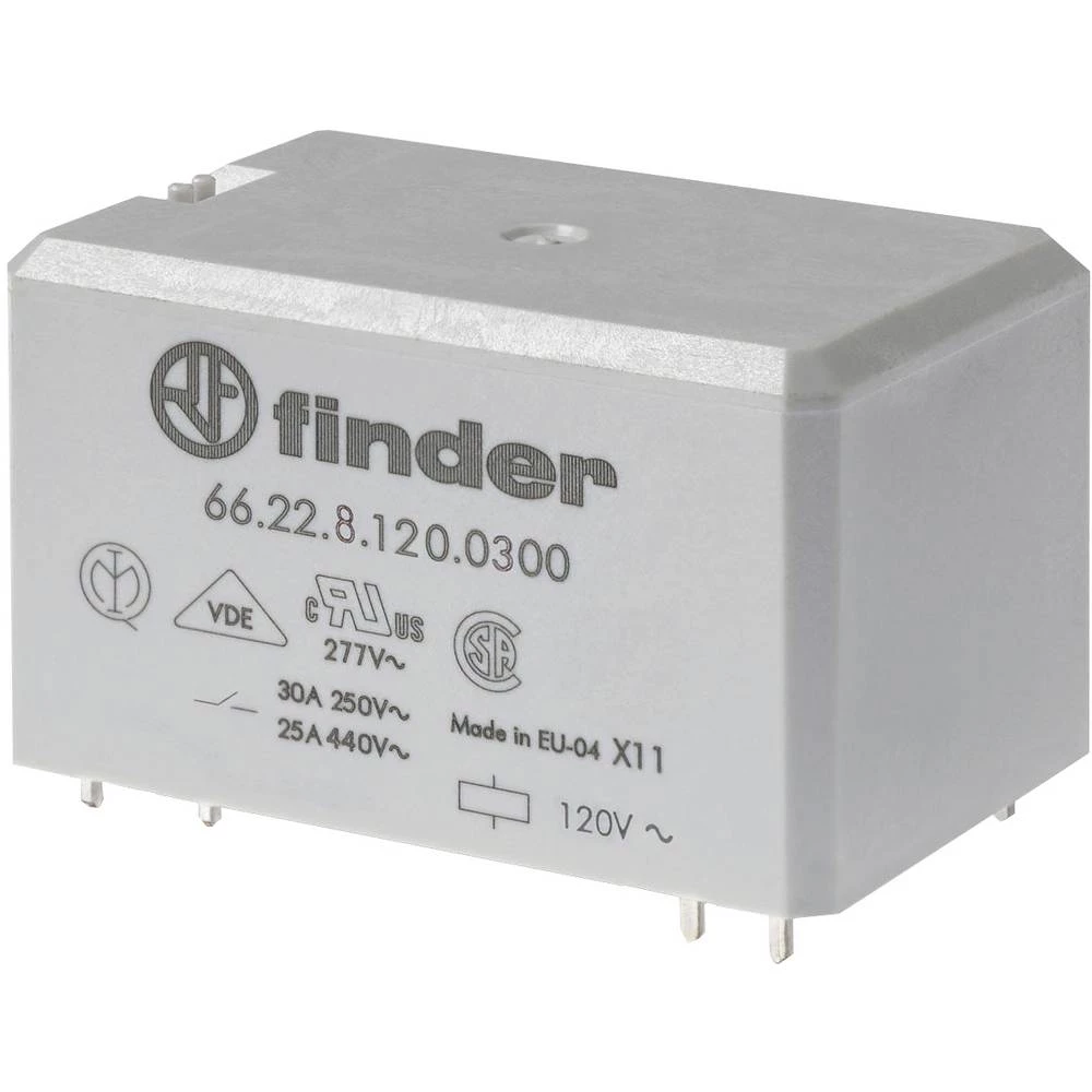 Finder 66.22.9.012.0300 relej za tiskane pločice 12 V/DC 30 A 2 zatvarač 10 St. slika