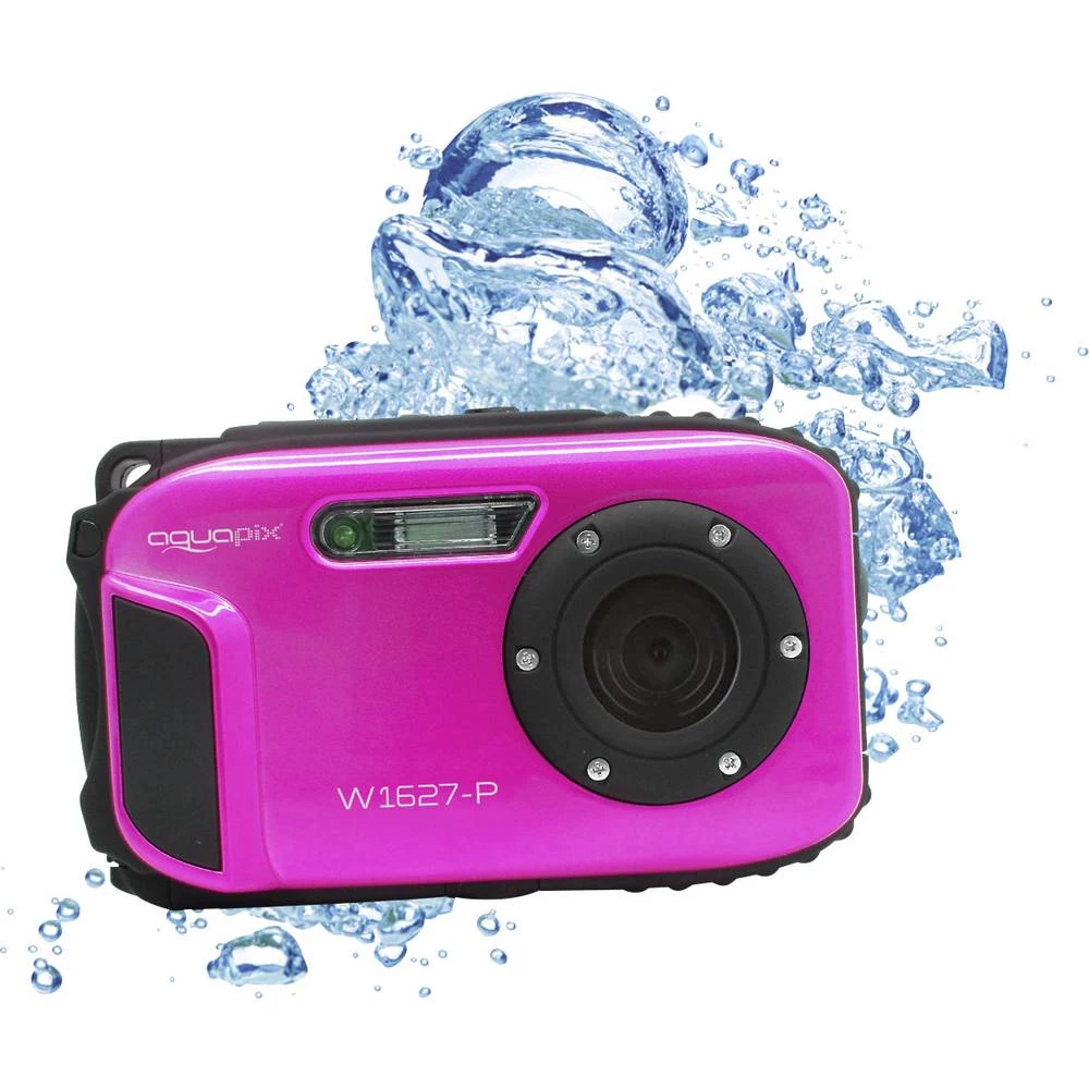 Digitalni fotoaparat Easypix W1627 Pink 16 MPix Ružičasta Podvodna kamera, Otporan na udarce, Otporan na prašinu slika