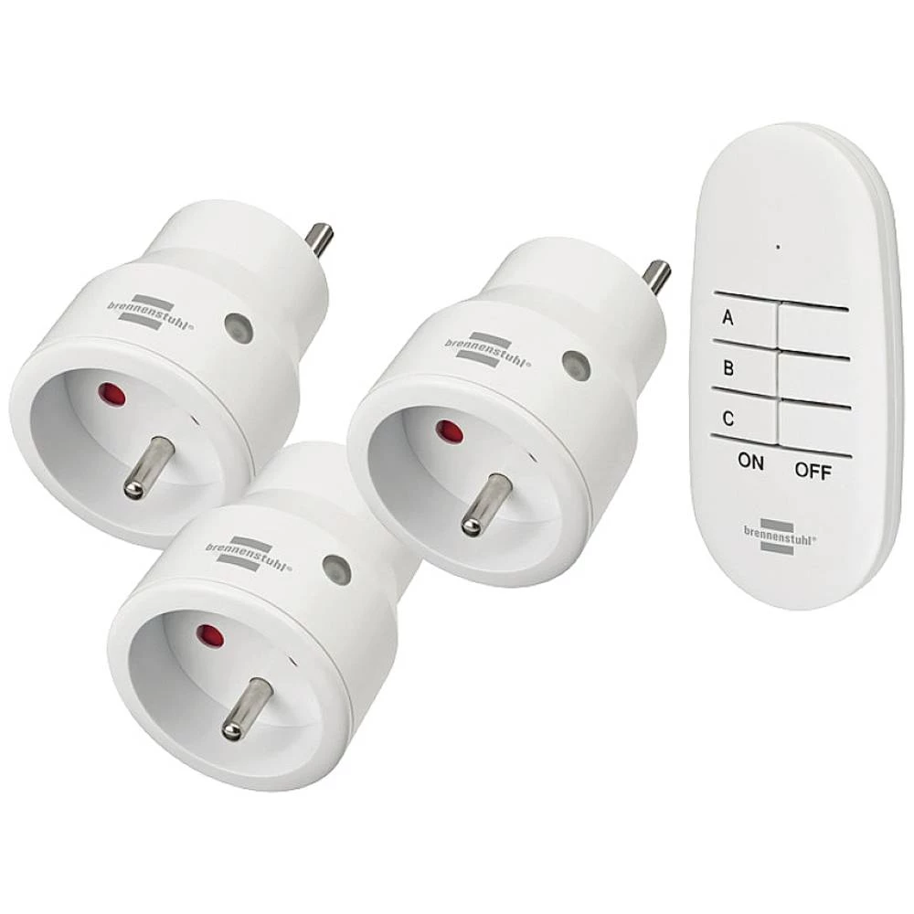 Brennenstuhl programabilne mini 3-smjerne utičnice s daljinskim upravljanjem Brennenstuhl 1507071 razvodna utičnica    1 St. slika
