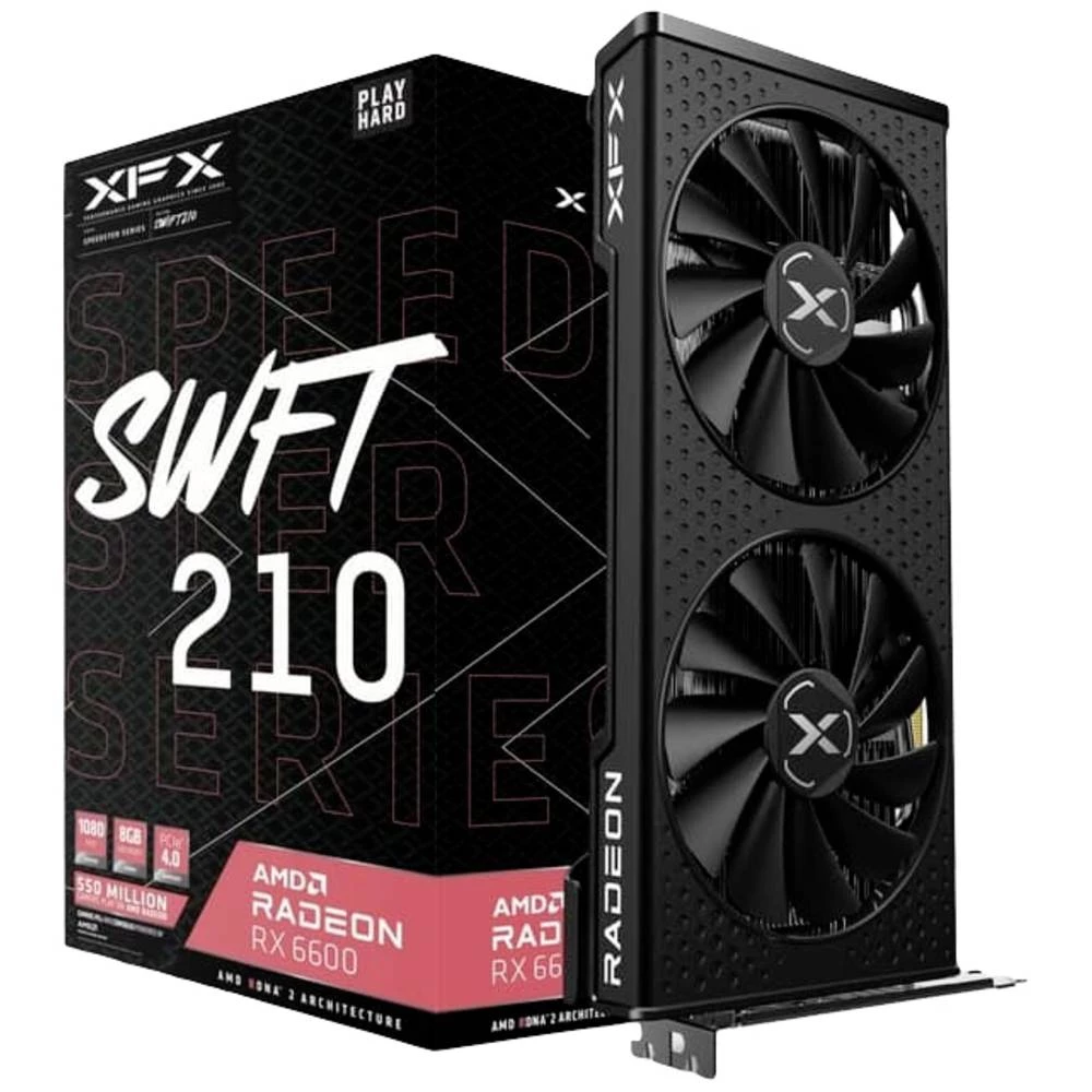 XFX grafička kartica AMD Radeon RX 6600 SWFT210 CORE 8 GB GDDR6-SDRAM PCIe  HDMI™, DisplayPort slika