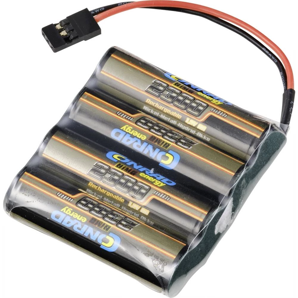 Conrad energy NiMH akumulator za prijemnike modela 4.8 V 2300 mAh side by side JR utičnica slika
