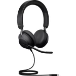 Jabra Evolve2 40, USB-C MS Stereo slušalice USB c sa vrpcom preko ušiju crna