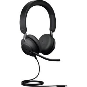 Jabra Evolve2 40, USB-C MS Stereo slušalice USB c sa vrpcom preko ušiju crna slika
