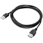 Akyga USB kabel  USB-A utikač, USB-A utičnica 1.8 m crna  AK-USB-07