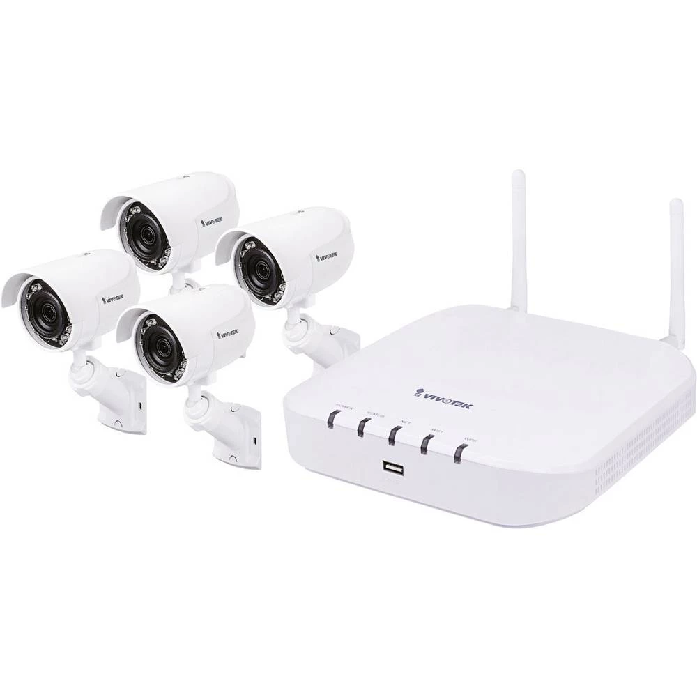 WLAN IP-Bežični nadzorni komplet 4-kanalni Sa 4 kamere 1920 x 1080 piksel Vivotek 199003610G slika