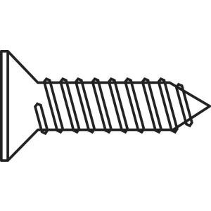 Samorezni upušteni vijak TOOLCRAFT, križni, (?xD) 2.9x9.5mm, DIN 7982, galvanizi slika