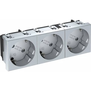 OBO Bettermann 6120133 umetak uređaja 3-dijelna utičnica (Š x V x D) 135 x 45 x 42 mm 1 St. aluminij boja slika