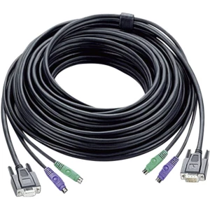 KVM Priključni kabel [1x Muški konektor VGA, Muški konektor PS/2, Muški konektor PS/2 - 1x Muški konektor VGA, Muški konektor PS slika