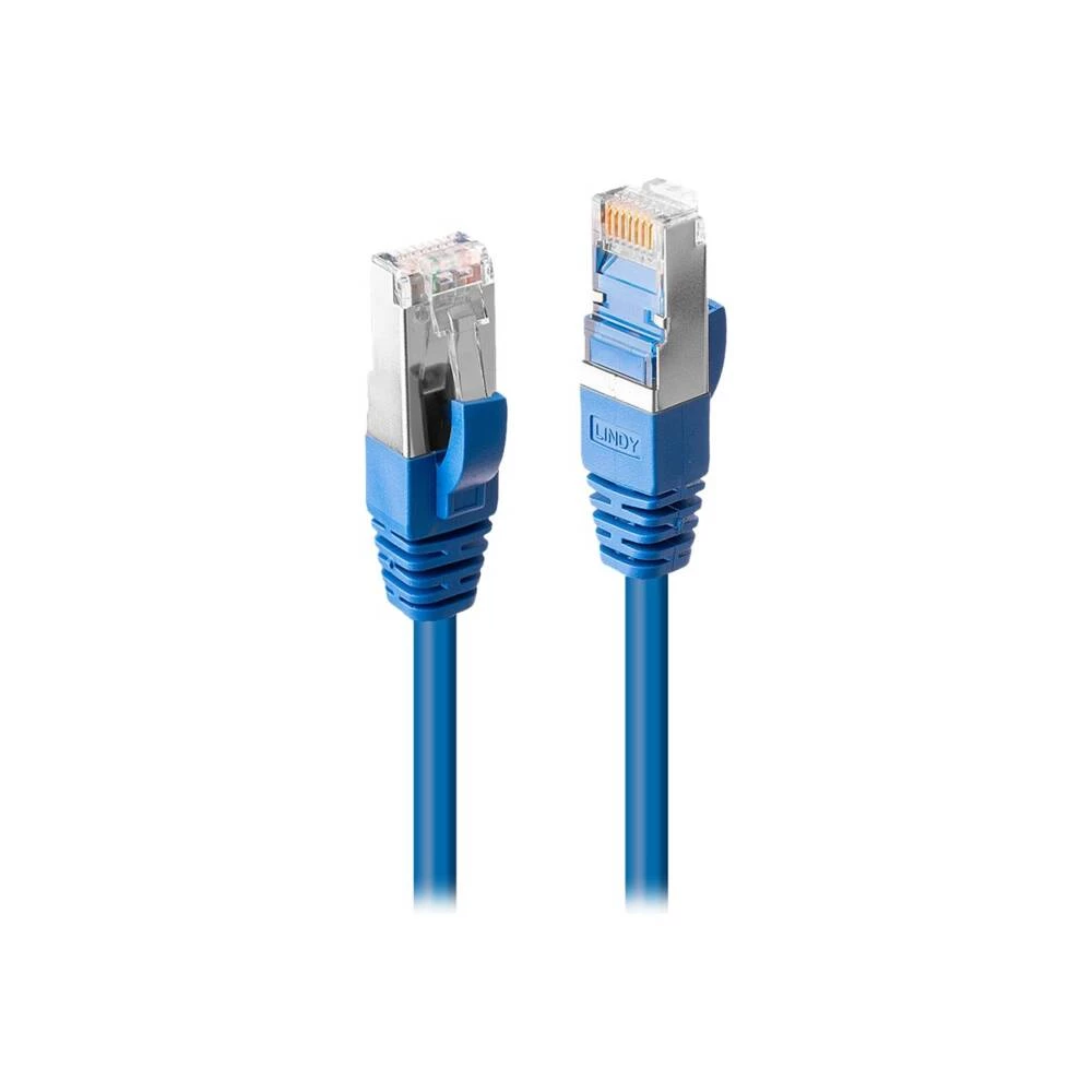 LINDY 45645 RJ45 mrežni kabel, Patch kabel cat 6 S/FTP 5.00 m plava boja  1 St. slika