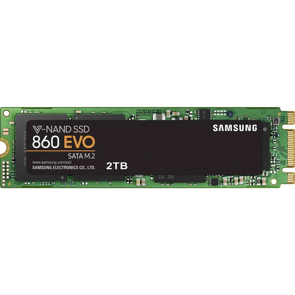 Unutarnji SATA M.2 SSD 2280 2 TB Samsung 860 EVO Maloprodaja MZ-N6E2T0BW M.2 slika