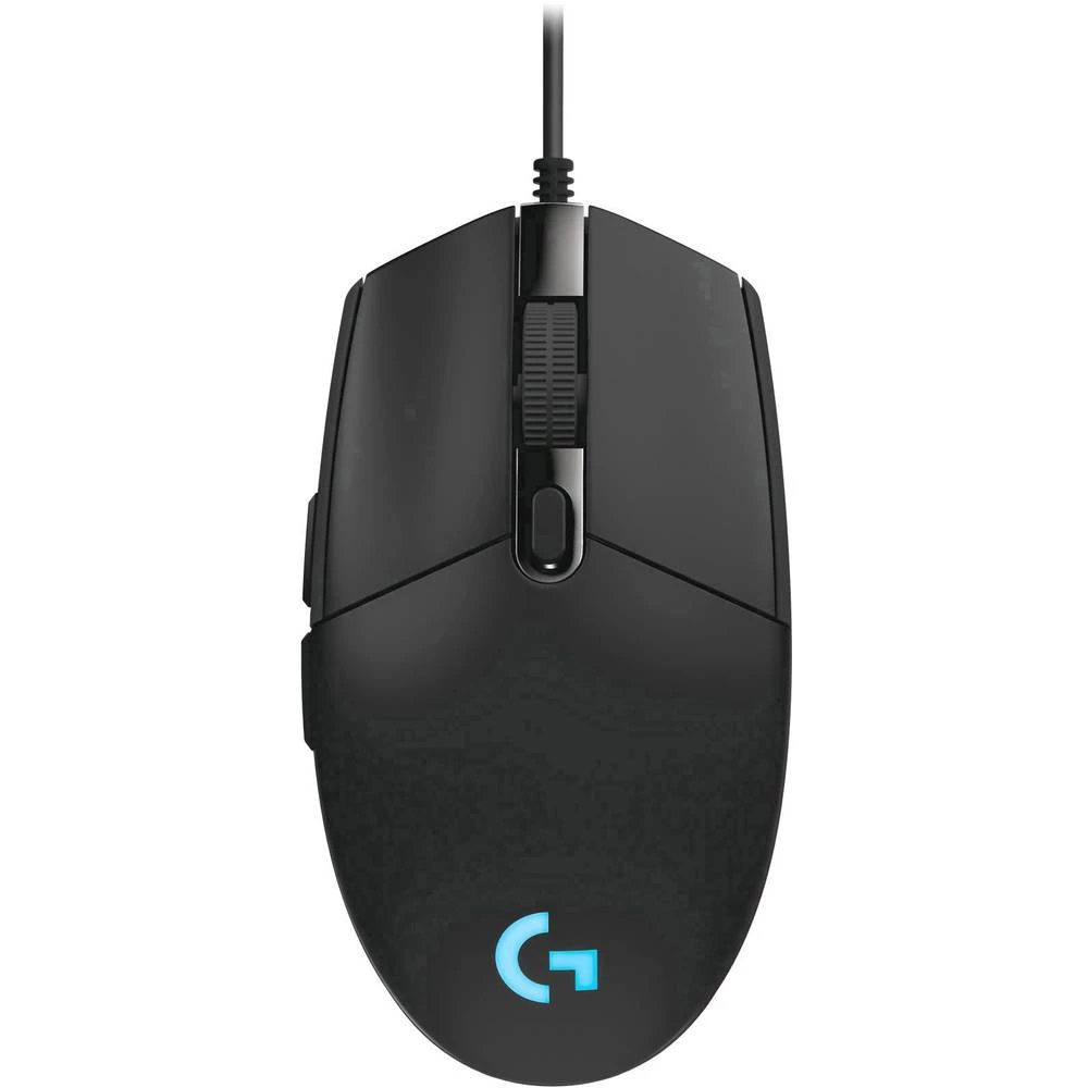 Logitech Pro Hero USB gaming miš Optički Osvjetljen, Integrirana profilna memorija Crna, Plava boja slika