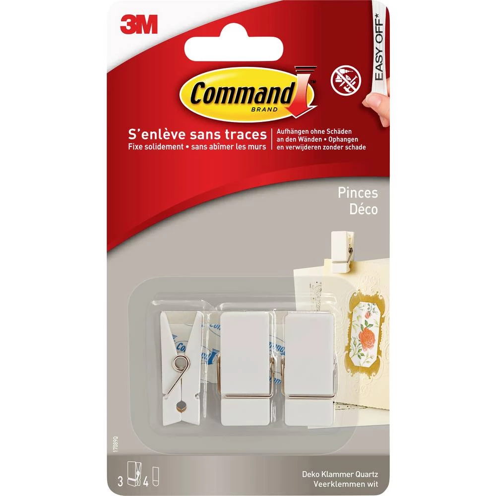 3M  Command ™ ukrasne kopče Kvarc (D x Š x V) 38 x 19 x 16 mm kvarcna Sadržaj: 3 St. slika