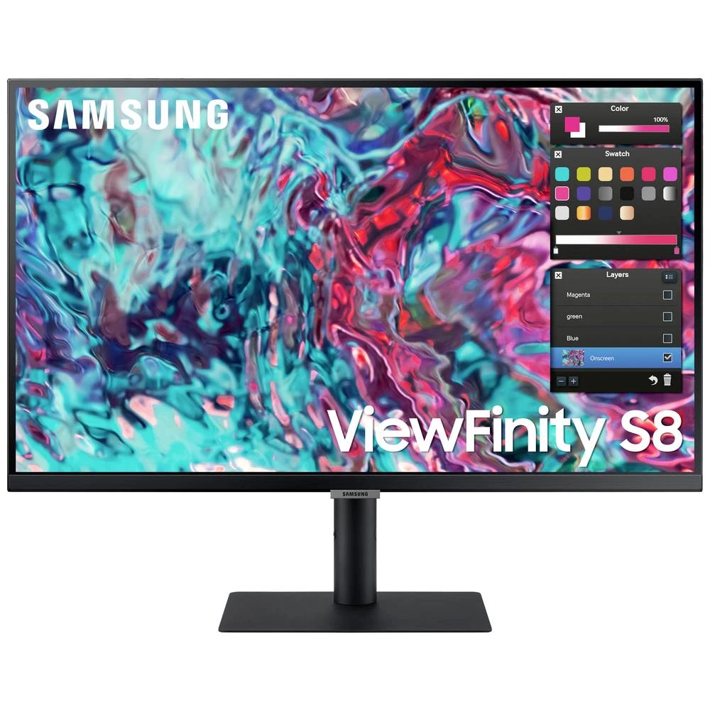 Samsung ViewFinity S8 S27B800TGU LED zaslon 68.6 cm (27 palac) Energetska učinkovitost 2021 F (A - G) 3840 x 2160 piksel UHD, 4K 5 ms HDMI™, Thunderbolt 4, RJ45, slušalice (3.5 mm jack), USB 3.2 ge... slika