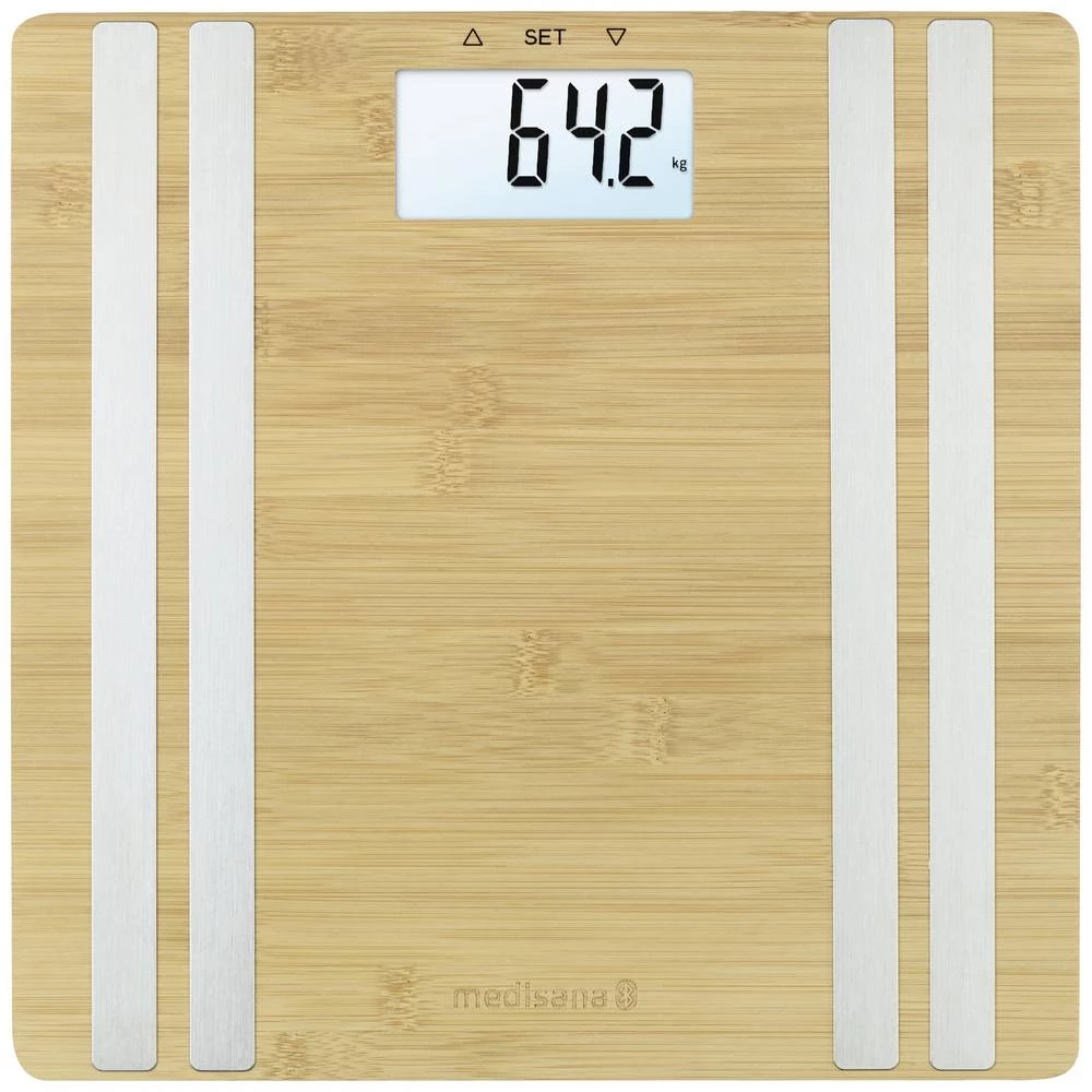 Medisana BS 550 Connect digitalna osobna vaga Opseg mjerenja (kg)=180 kg bambus boja s Bluetooth slika