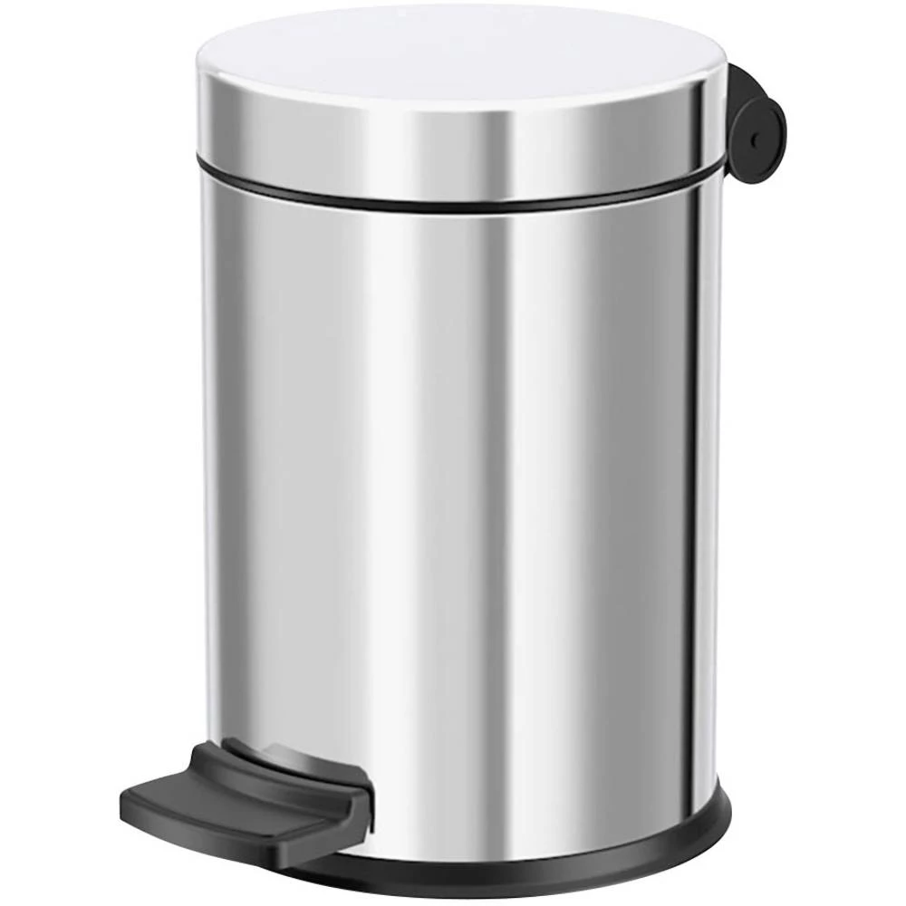 Kozmetička posuda 4 l Hailo Solid S (Š x V) 180 mm x 270 mm Srebrna Mehanizam stopalo-pedal 1 ST slika