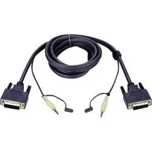 KVM Priključni kabel [1x Muški konektor DVI, 18 + 1 pol, 3,5 mm banana utikač - 1x Muški konektor DVI, 18 + 1 pol, 3,5 mm banana slika