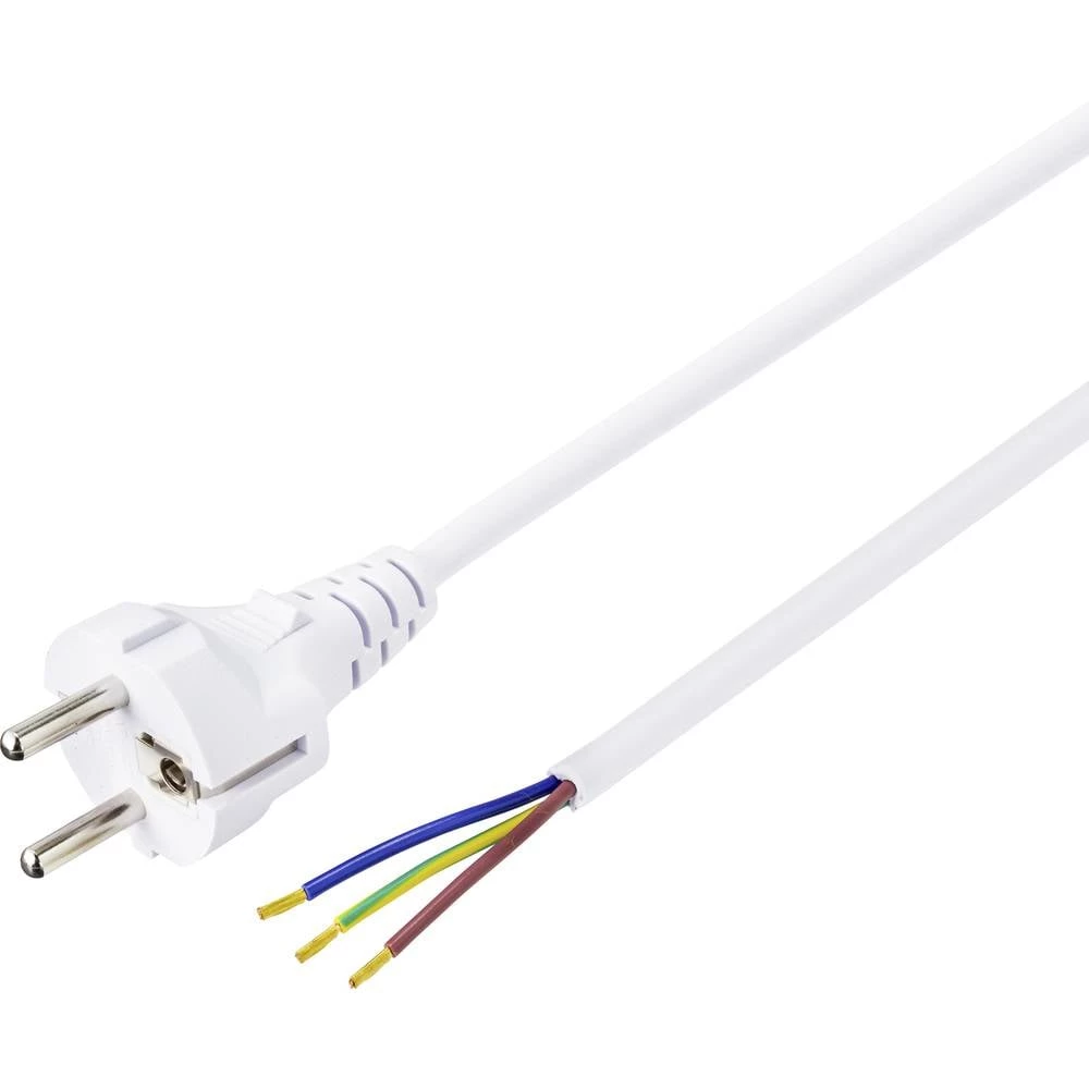 Sygonix SY-5043502 struja priključni kabel bijela 1.50 m slika