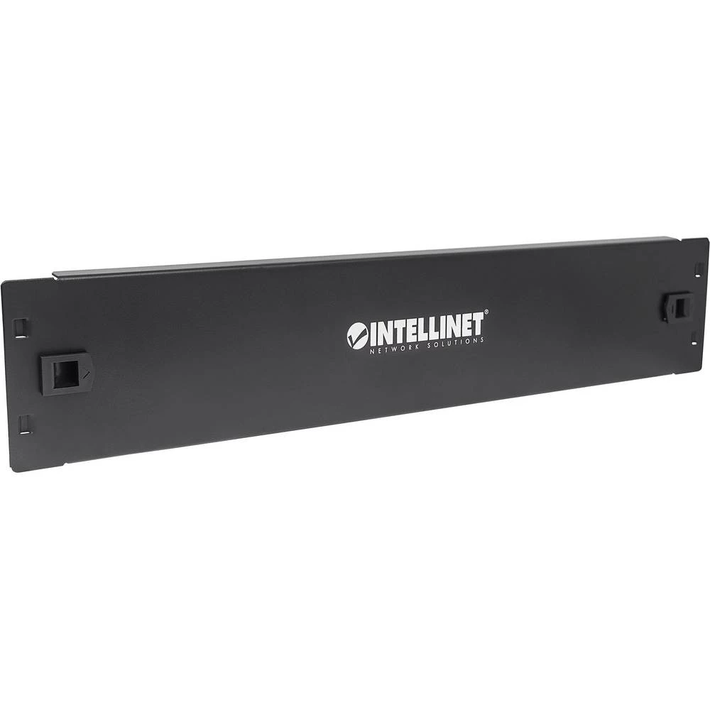 19 " Slijepi poklopac za mrežni ormar 2 U Intellinet 714341 Prikladno za dubinu ormara: od 450 mm Crna (RAL 9005) slika