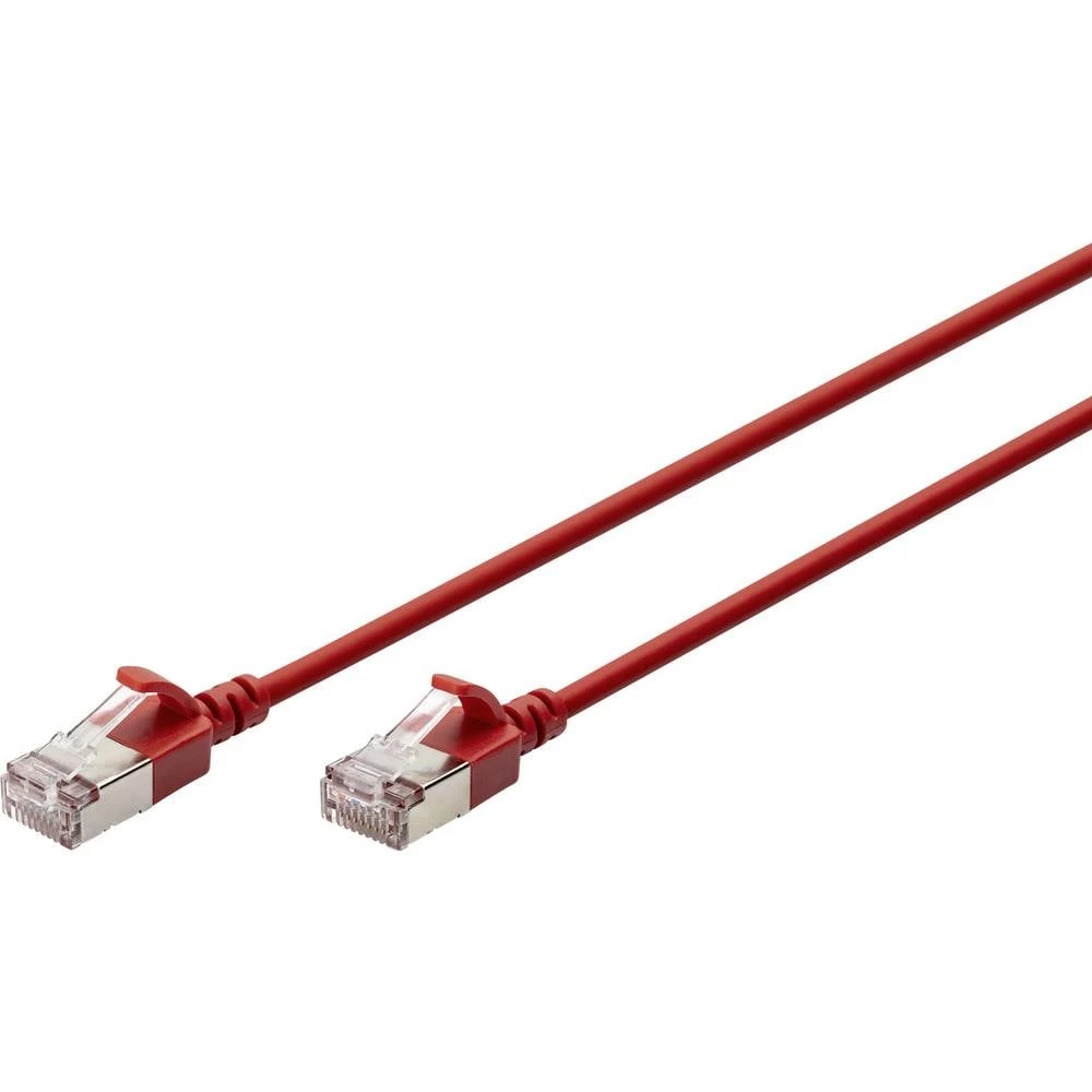 Digitus DK-1632-A-020S-R RJ45 mrežni kabel, Patch kabel CAT 6a F/FTP 2 m crvena kodiran u boji, sa zaštitom, višežičan, slika