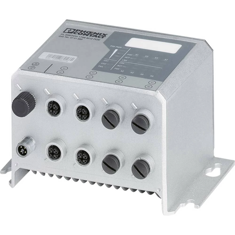 Industrijski eternetski preklopnik Phoenix Contact FL SWITCH 1708 M12 POE slika