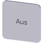 Siemens 3SU1900-0AF81-0AC0 ploča za natpise kvadratan (Š x V) 22 mm x 22 mm isključeno srebrna, crna 10 St.