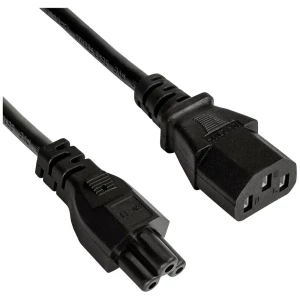 Akyga struja produžetak [1x ženski konektor IEC c13, 10 a - 1x ženski konektor c5] 1.50 m crna slika