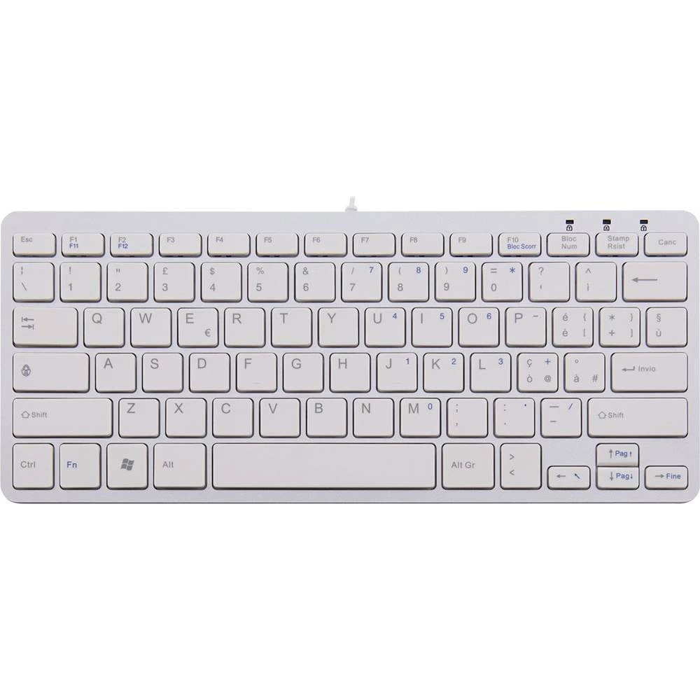 R-GO Tools Compact (RGOECITAW) žičani tipkovnica talijanski, qwerty  bijela slika