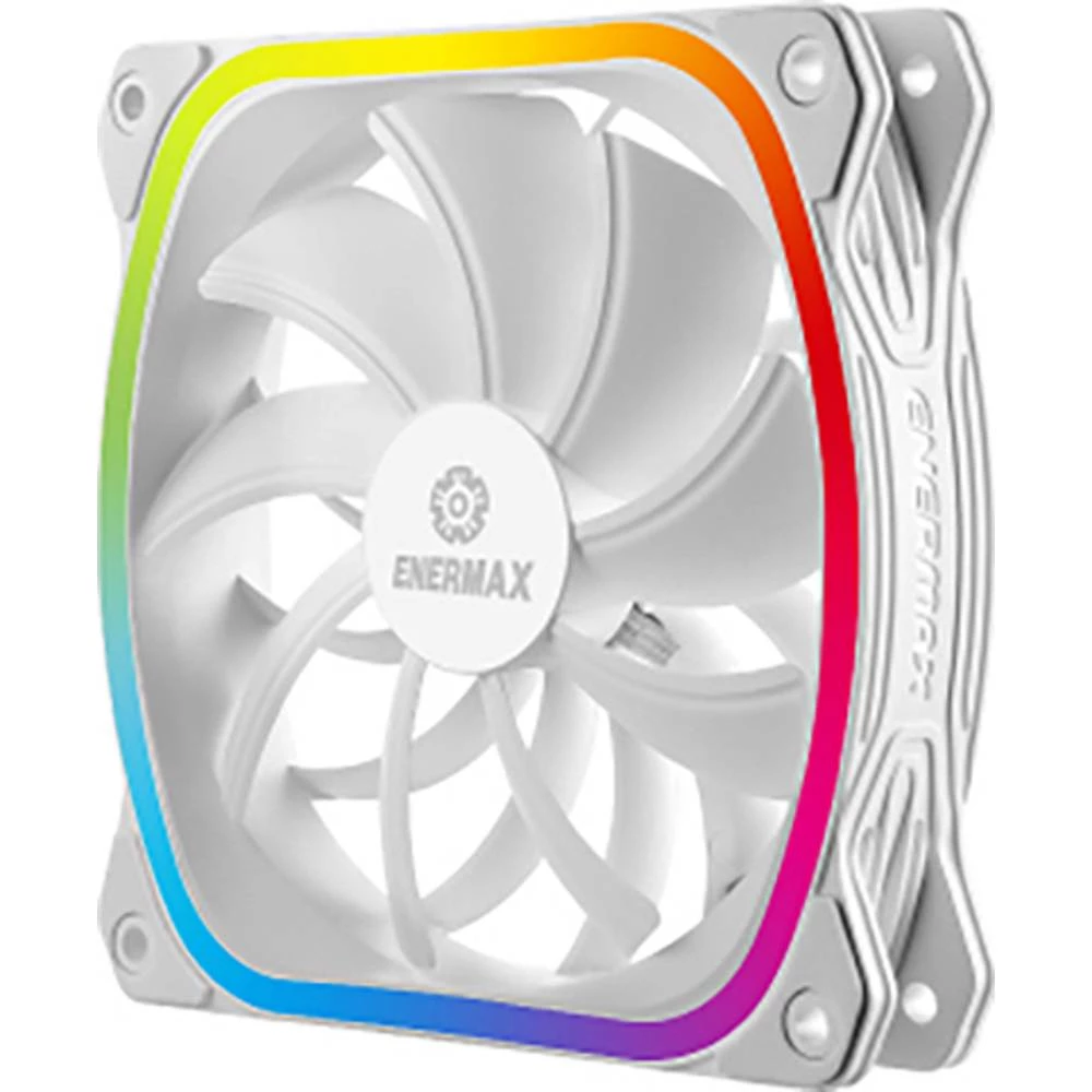 Enermax SquA RGB White ventilator za PC kućište bijela (Š x V x D) 120 x 120 x 26 mm uklj. LED rasvjeta slika
