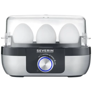 Severin EK 3163 kuhalo za jaja bez BPA, s mjernom šalicom, s bušilom jaja plemeniti čelik, crna slika
