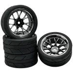 Reely 1:10 cestovni model, sportski automobil  kompletni kotači Speed Y-kraki krom-crna 4 St.