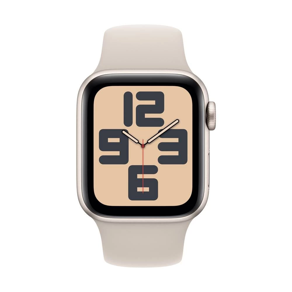 Apple Watch SE GPS 40 mm aluminijsko kućište Starlight sa sportskim remenčićem Starlight - M/L Apple Watch SE (2023) GPS 40 mm kućište od aluminija sportska narukvica Starlight m/l slika