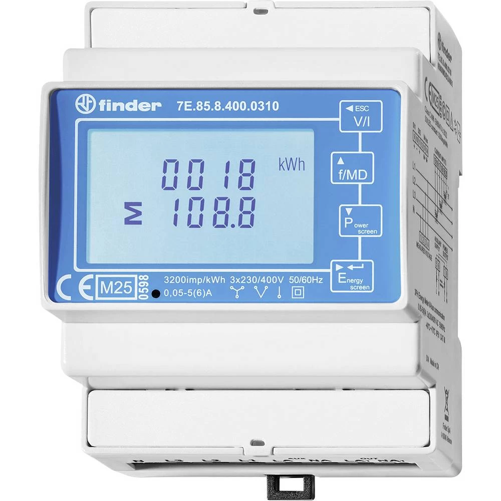 Finder 7E.85.8.400.0312 7E.85.8.400.0312 mjerač energije digitalni 1 kom. slika