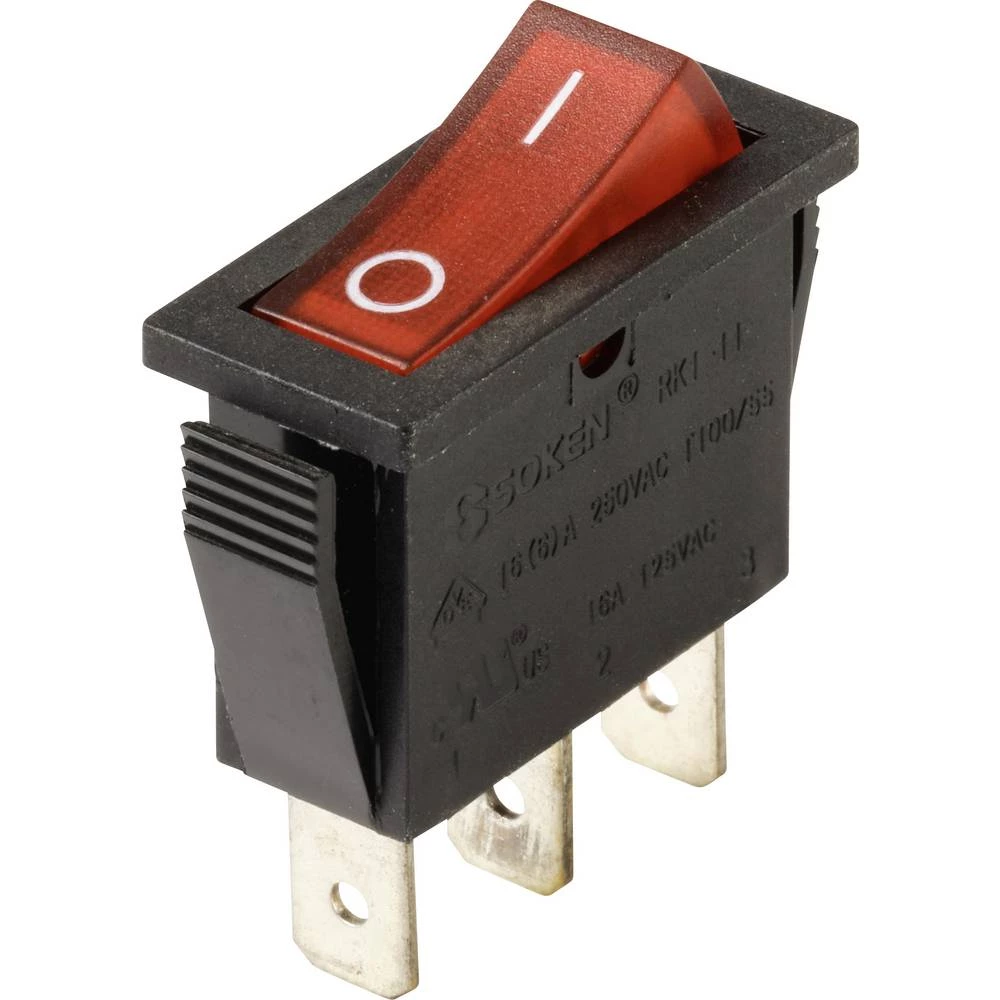 TRU COMPONENTS TC-13599540 ozibni prekidač 250 V/AC 16 A 1 x off/on zadržava položaj 1 kom. slika