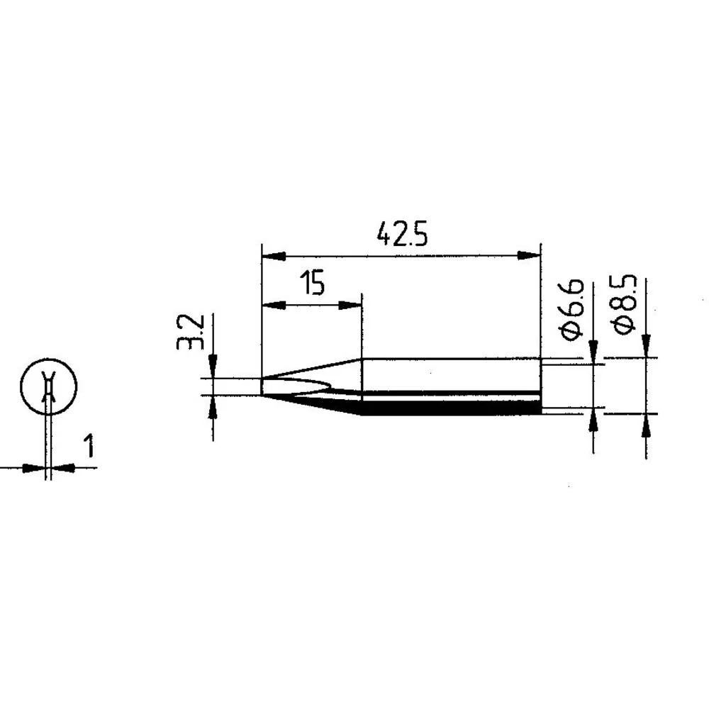 Ersa 0842ED Lemni vrh Dljetast oblik, ERSADUR Content 10 ST slika