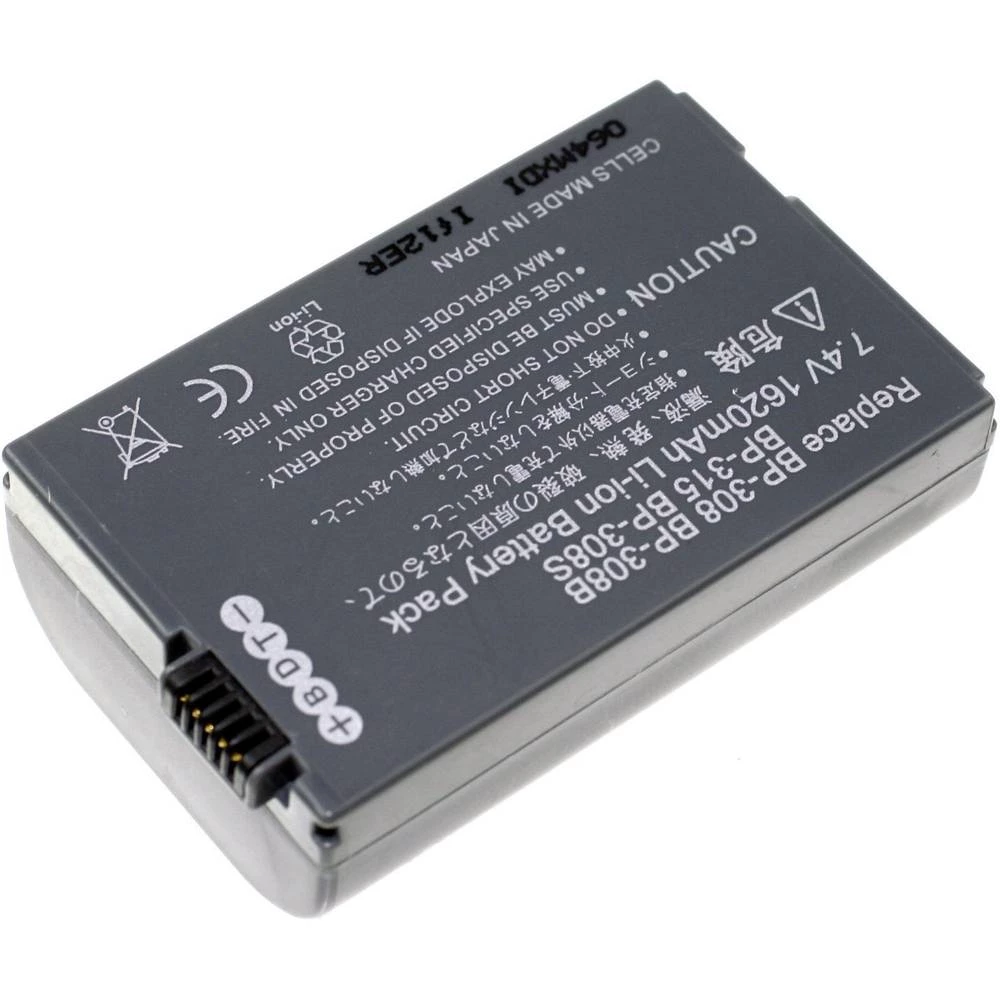 Kamera-akumulator Connect 3000 Zamjenjuje originalnu akU. bateriju BP-308 7.4 V 1650 mAh BP-308 slika