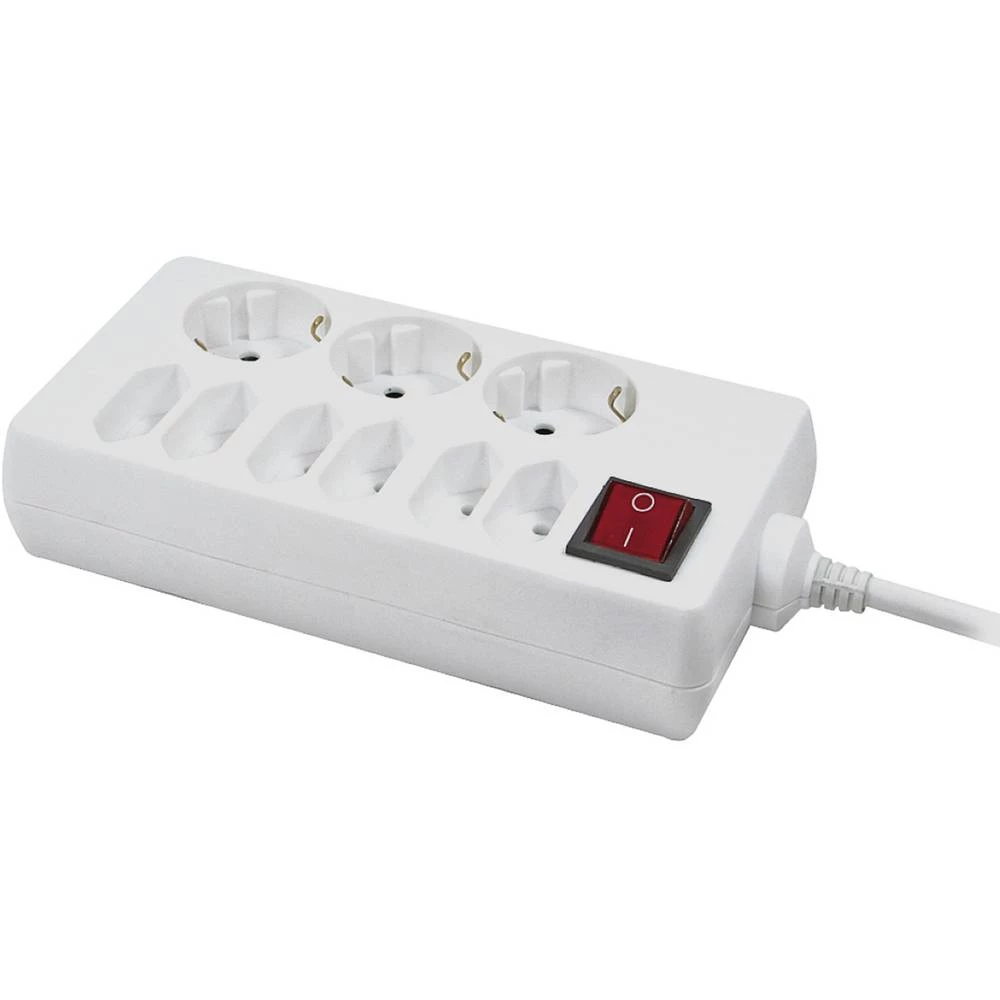 LogiLink LPS201 razdjelna letva s prekidačem  bijela utičnica 1 St. slika